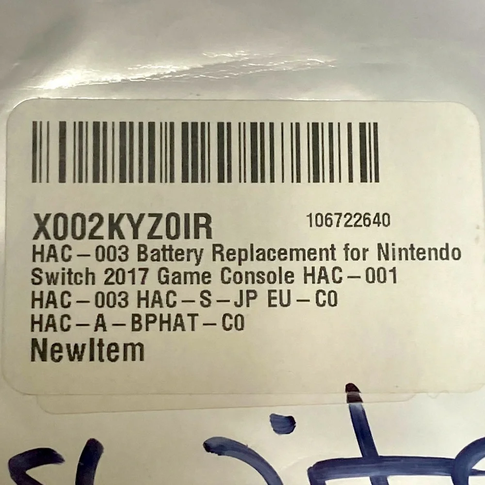 Switch by Nintendo OEM Internal Battery HAC-003 4310mAh Replacement